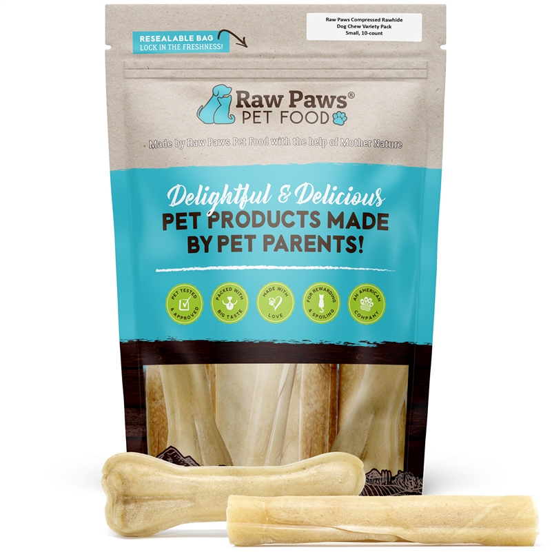 Raw Paws Compressed Rawhide Chew Pack For Small Dogs