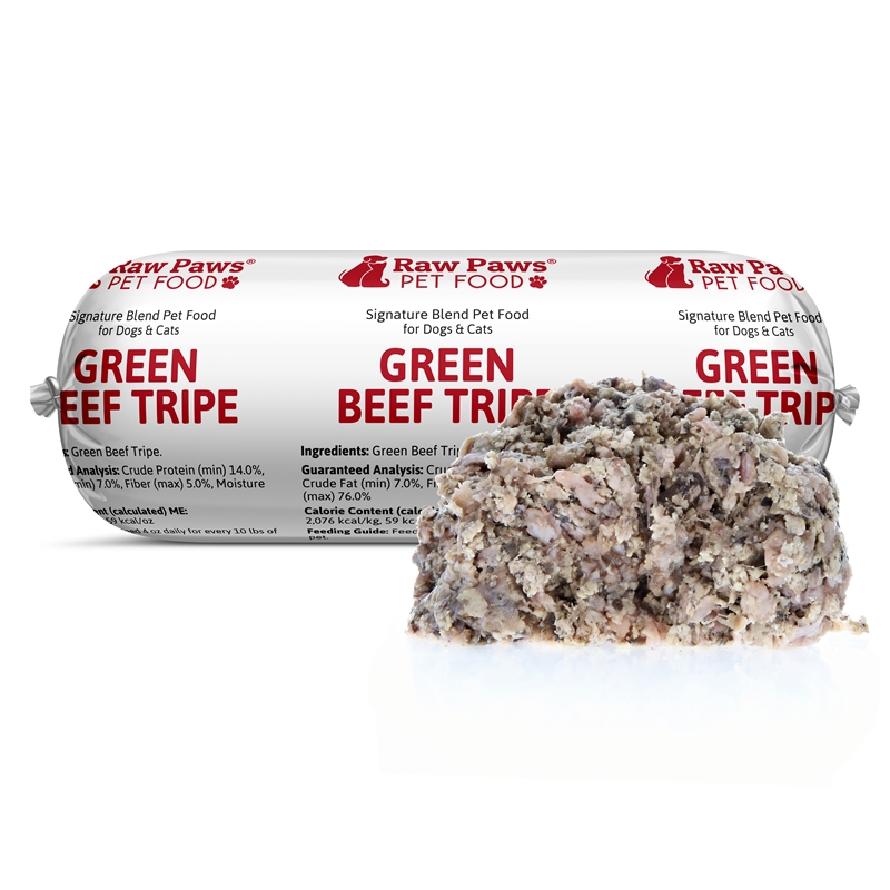 Raw Paws Ground Green Beef Tripe For Dogs & Cats, 5 Lbs